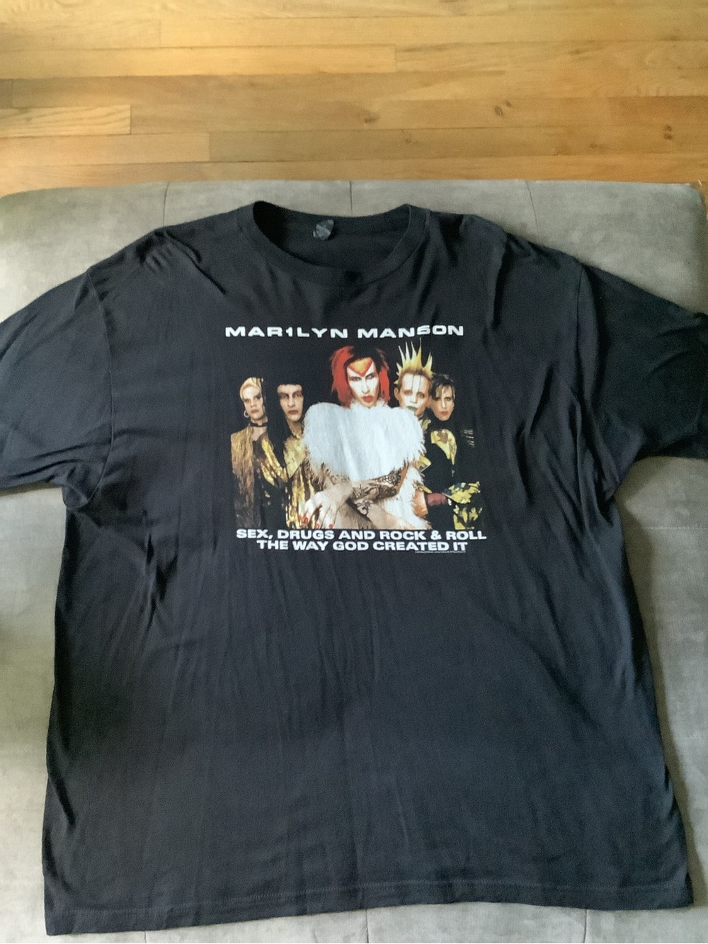 Black Graphic Band T‑Shirt